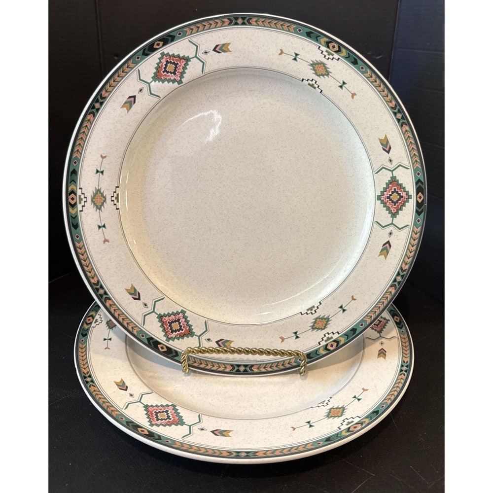 Studio Nova Adirondack Dinner Plate Plates 11 Inch Set Of 2 Y 2201 Vintage Aztec